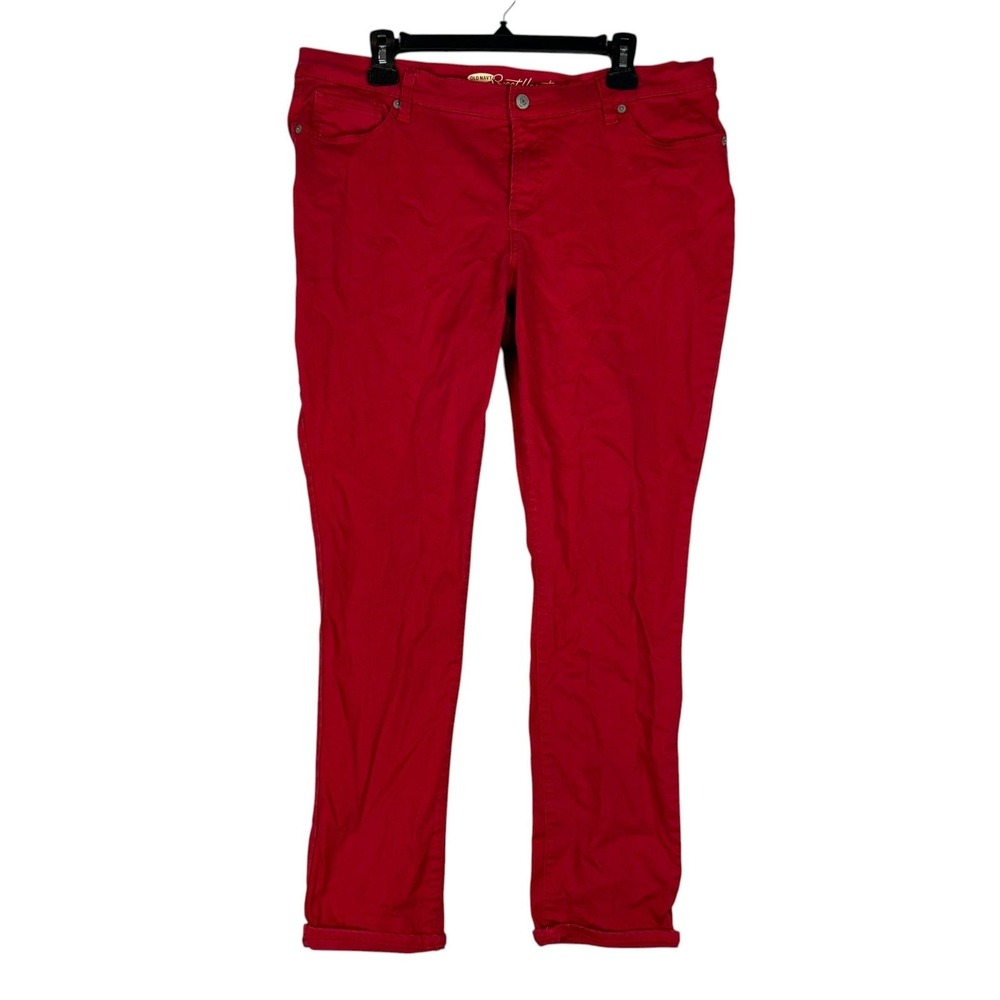 Old Navy The Sweetheart Jeans Womens 14 Red Mid Rise Skinny Stretch Denim